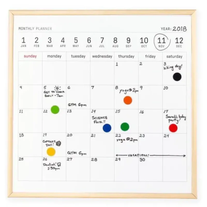 Shop All^Kikkerland Whiteboard Monthly Calendar & Planner - Little Painter Art | Exploring the Endless Possibilities of Art