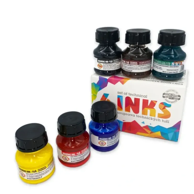 Shop All^Koh-I-Noor Technical Drawing Inks Set of 6 Bottles x 20g - Little Painter Art | Exploring the Endless Possibilities of Art