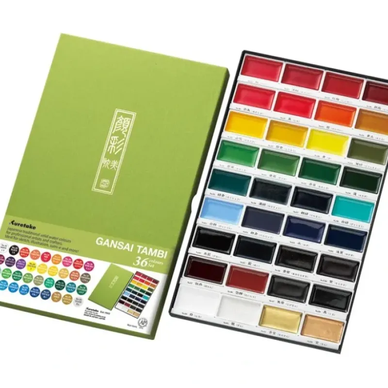 Pigment^Kuretake Zig Gansai Tambi Watercolour Set 36pk - Little Painter Art | Exploring the Endless Possibilities of Art
