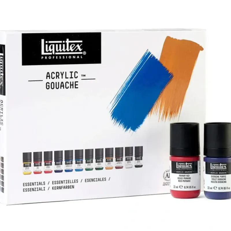 Canvas^Liquitex Acrylic Gouache Essentials - Set of 12 x 22ml - Little Painter Art | Exploring the Endless Possibilities of Art