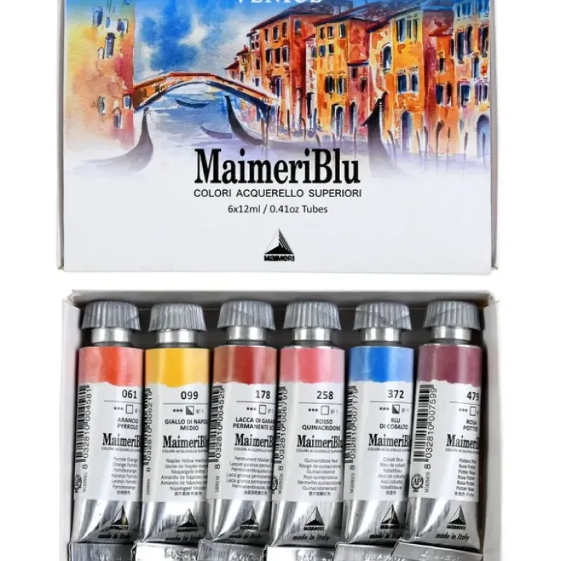 Pigment^Maimeri Blu Artist Watercolour - 6 x 12ml Set Venice - Little Painter Art | Exploring the Endless Possibilities of Art