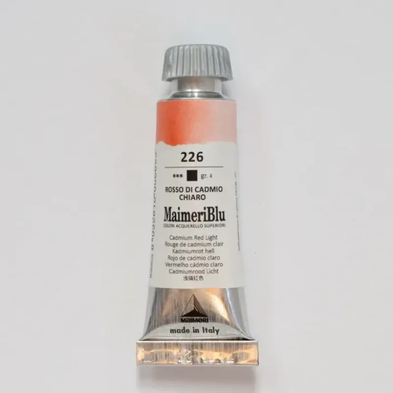 Pigment^Maimeri Blu 12ml 226 Cadmium Red Light - Little Painter Art | Exploring the Endless Possibilities of Art