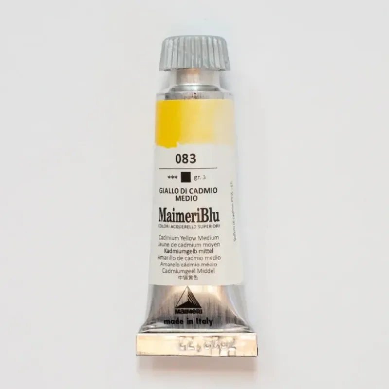 Pigment^Maimeri Blu 12ml 083 Cadmium Yellow Medium - Little Painter Art | Exploring the Endless Possibilities of Art