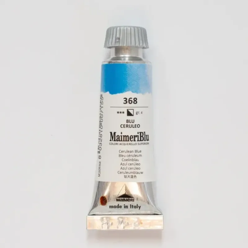 Pigment^Maimeri Blu 12ml 368 Cerulean Blue - Little Painter Art | Exploring the Endless Possibilities of Art