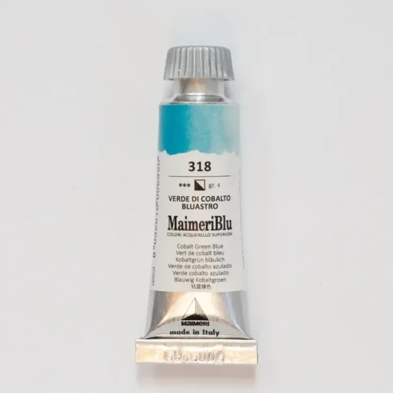 Pigment^Maimeri Blu 12ml 318 Cobalt Green Blueish - Little Painter Art | Exploring the Endless Possibilities of Art