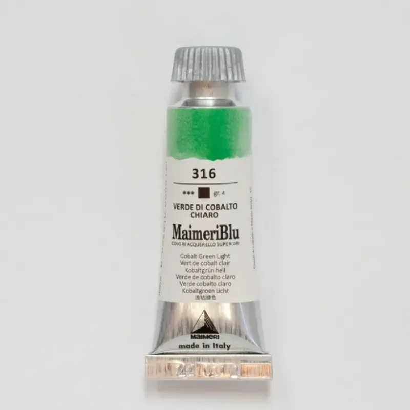 Pigment^Maimeri Blu 12ml 316 Cobalt Green Light - Little Painter Art | Exploring the Endless Possibilities of Art