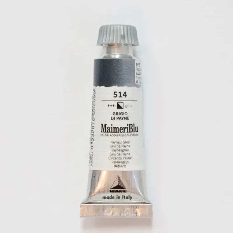 Pigment^Maimeri Blu 12ml 514 Paynes Grey - Little Painter Art | Exploring the Endless Possibilities of Art