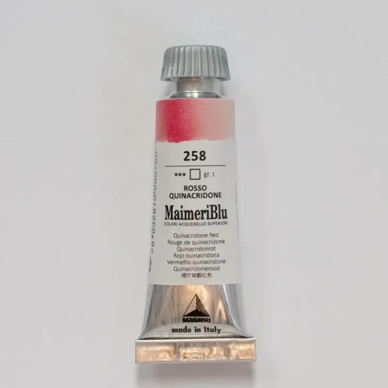 Pigment^Maimeri Blu 12ml 258 Quinacridone Red - Little Painter Art | Exploring the Endless Possibilities of Art