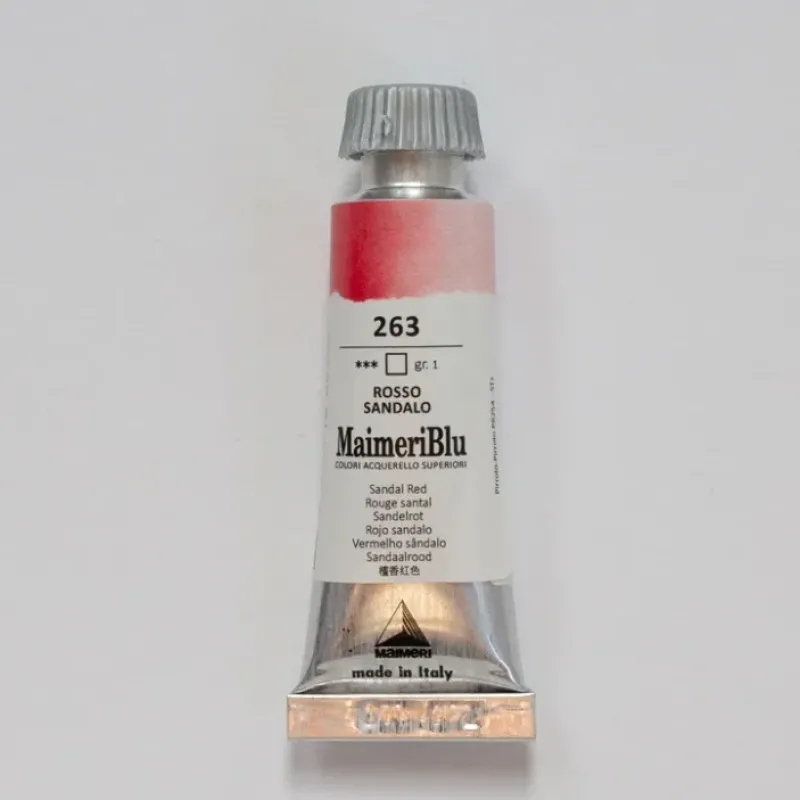 Pigment^Maimeri Blu 12ml 263 Sandal Red - Little Painter Art | Exploring the Endless Possibilities of Art
