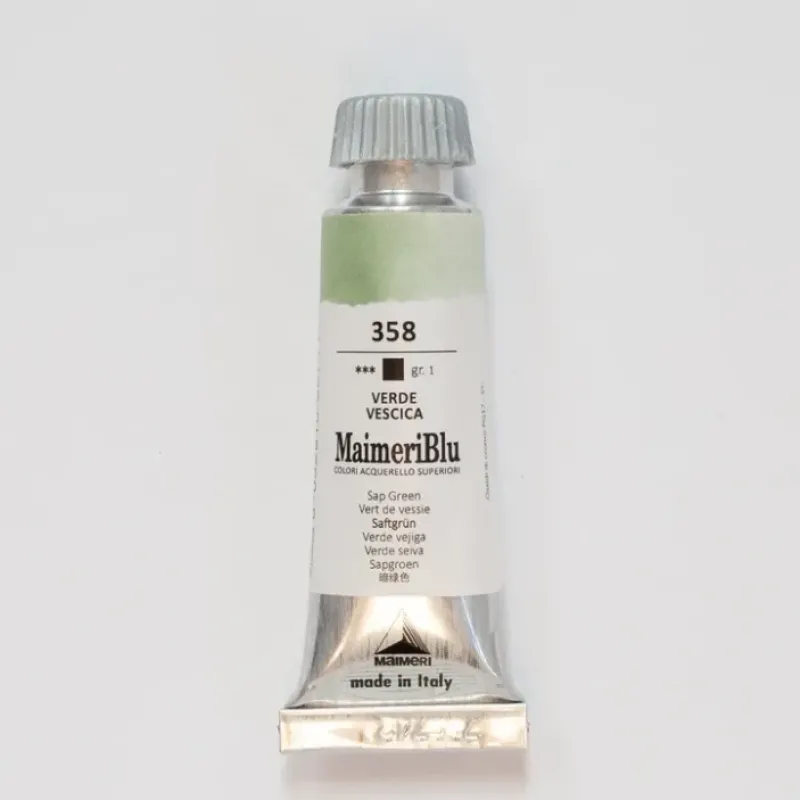 Pigment^Maimeri Blu 12ml 358 Sap Green - Little Painter Art | Exploring the Endless Possibilities of Art