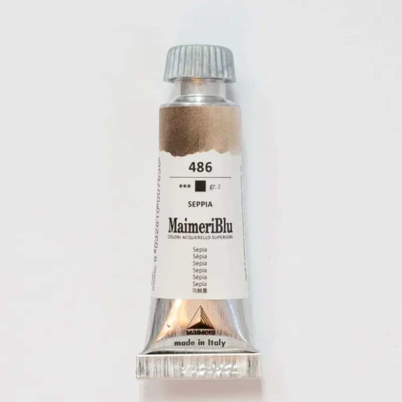 Pigment^Maimeri Blu 12ml 486 Sepia - Little Painter Art | Exploring the Endless Possibilities of Art