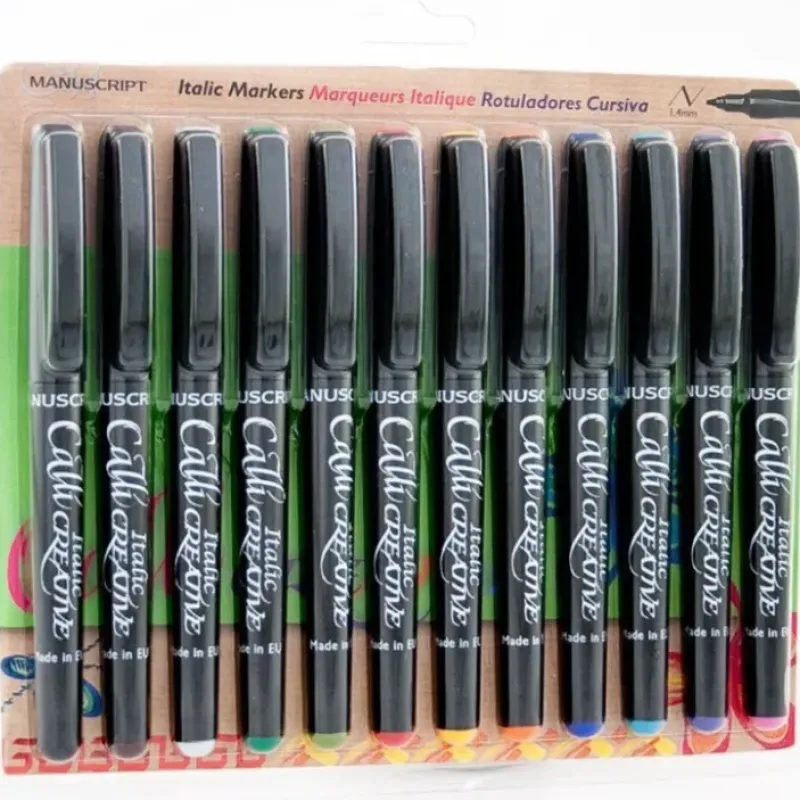 Shop All^Manuscript Italic Coloured Marker Set of 12 - Little Painter Art | Exploring the Endless Possibilities of Art